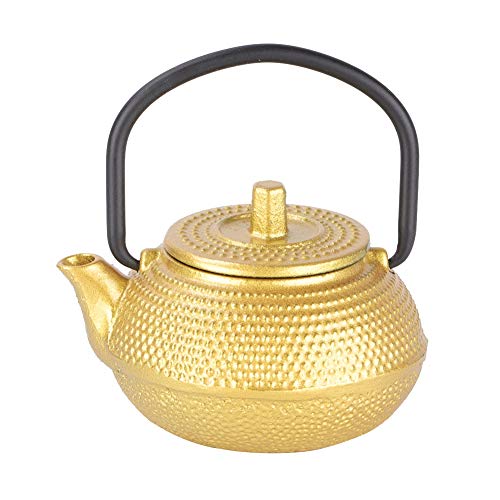 0,3 l Mini Gusseisen japanischen Teekessel mit Griff flachem Boden Teekanne Teegeschirr Tee Haustier geeignet für Teeliebhaber von Mumusuki