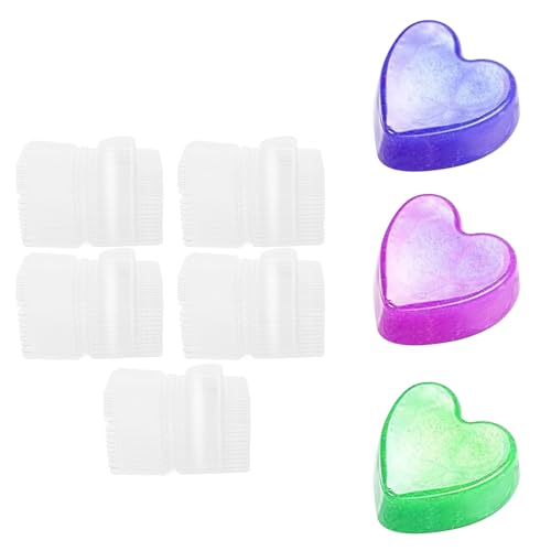 100er-Pack Wachsschmelz-Clamshell-Formen, Durchsichtige Kunststoffschale für den Valentinstag, Zur Kerzenherstellung (Herzförmig) von Mumusuki