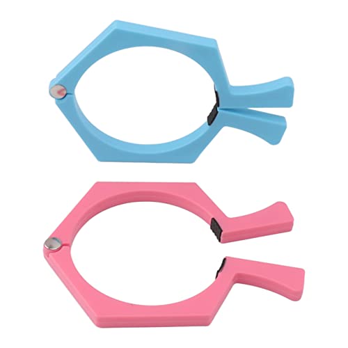 2 Stück Sublimations-Becherklemme, ABS-Griffwerkzeug, Schmal, Gerade, 2er-Pack Clip-Verschluss für Clip-Klemme, Utensilien-Werkzeug, Werkzeugbecher (Rosa und Blau) von Mumusuki