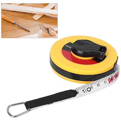 20M Standortmessung Fiberglas, Fiberglas-Maßband, Fiberglasband Topografia, Edelstahl M6 Muttern und Unterlegscheiben, Maßband, Weiche Lineale, Gebäudevermessungsmessung (10cm) von Mumusuki