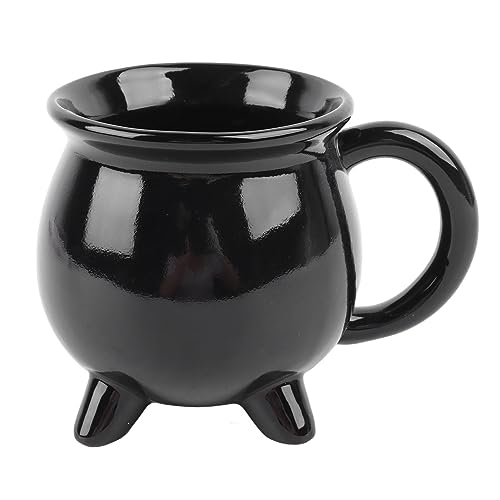 300 Ml Kaffeetasse, Hexenkessel, Keramiktasse, Schwarze Hexentopfform, Hexenkessel-Tasse für Halloween-Dekoration, Tischdekoration von Mumusuki