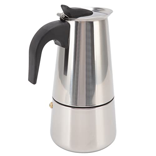 Edelstahl-Kaffeemaschine, Tragbare Kaffeemaschine, Camping-Kaffeekanne für die Kaffeezubereitung Am Lagerfeuer oder auf Dem Herd (600ml) von Mumusuki