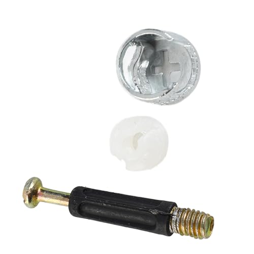 Mumusuki 100 -Sets Schraubenmutter Kit Exzentrische Radmöbel Hardware -Steckverbinder Zubehör mit Spiralem Gewinde Eingebettete Nylonmuttern Zur Plattendicke ≥16 Mm Wasserdichtes Wärmekaltöl Resistent von Mumusuki