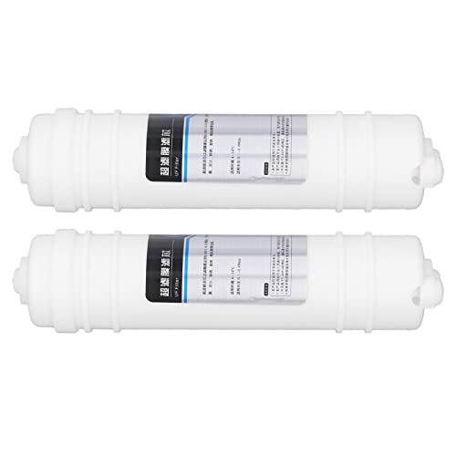 Mumusuki 10in Schnellverbindung UF Wasserfilterersatz 2pcs Ultra-Filtration Hohlfaserpatrone 0,001-0.002μm Hohe Genauigkeit mit Futtergrad-ABS-Schale für Sedimentkolloid Bio von Mumusuki