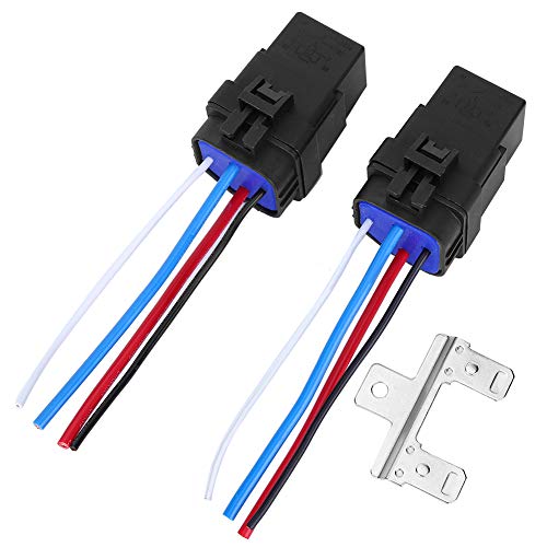 Mumusuki 12V DC 40A Automobil -Relais -Kit mit Steckdose, 4 Pin Wasserdurchdringliche Auto -Relais -Kabelbaum für Scheinwerfer Nebelscheinwerfer Stereo -Lüfter von Mumusuki