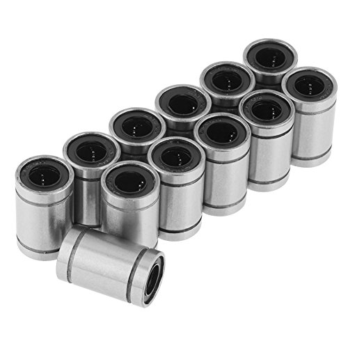 Mumusuki 12pcs LM8UU 8mm Linearer Bewegungskugellager -Buchse Lineares Lager LM8UU 8x15x24mm Doppelversiegelt für 3D -Drucker CNC -Maschinengravurmaschine von Mumusuki