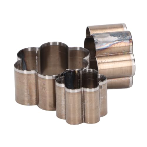 Mumusuki 3 Stcs Blütenförmige Lederschneider Schnittstempel Formform Legierung Stahl BRÜFEN TOUL Sauber Geschnittener Tonloch Set 30 Mm 40 Mm 50 mit Blütendesign für Lederstoffton Ton von Mumusuki