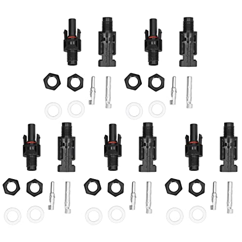 Mumusuki 5 Sets Solar -Zweig -Anschlüsse, Hohlkern -Photovoltaik -Header -Board -Endanschluss mit Wiederverwendbarem und Tragbarem Design für Mehrere Paarungszyklen (PV-BMC (1000 V)) von Mumusuki