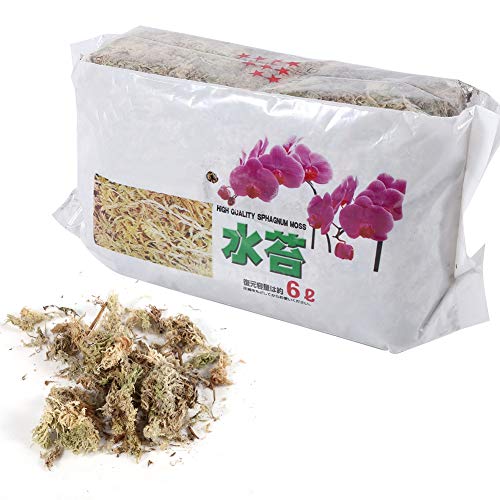 Mumusuki 6 L Sphagnum Moos für Pflanzen, Getrocknetes Waldmoos für Topfpflanzen, Gutes Kultursubstrat für Orchideen, Geweihfarne, Pflanzensetzlinge, Bewurzelung von Stecklingen und Anderen Pflanzen von Mumusuki