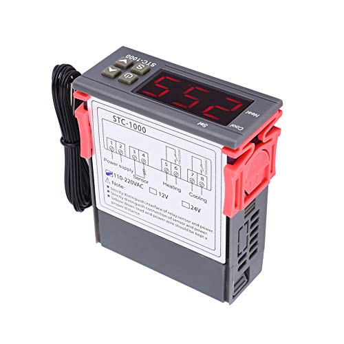 Mumusuki Digital-Temperatur Regler Hemmendes Gehäuse ABS Feuerfestes Gehäuse mit Negativem Temperatur Koeffizient Sensor für Kälte-und Heizgeräte (110~240 VAC) von Mumusuki