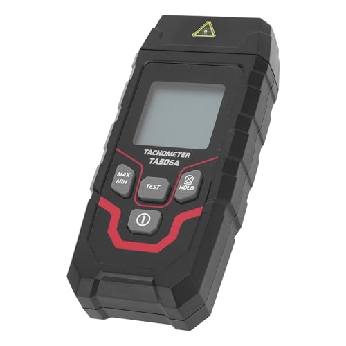 Mumusuki Drehzahlmesser Digitaler Drehzahlmesser mit LED-Hintergrundbeleuchtung 5 -stellige Anzeige Hoher Genauigkeit ± 0,05% FS Dual ContactNon-Modus 3-100000 U/Min für Motorenventilat von Mumusuki
