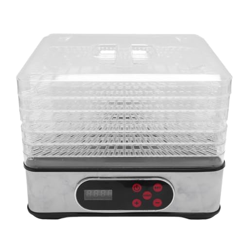Mumusuki Elektrischer Lebensmittel -Dehydrator, Dehydratormaschine mit Digitalem Timer und Temperaturkontrolle für Früchte Gemüse Fleischhund -Leckereien (EU-Stecker 220V) von Mumusuki
