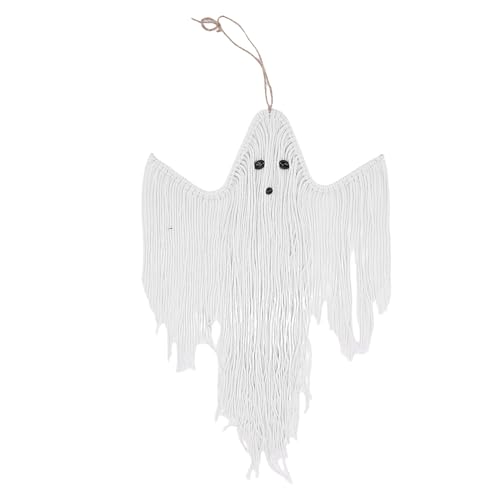 Mumusuki Halloween Hängende Geisterdekorationen, Boho -Stil Handgewebte Baumwollseile Geister Gruselig Niedliche Dekorationen für Veranda Hofbaum Mumusuki Halloween Hängende Geisterdekorationen, Boho -Stil Handgewebte Baumwollseile Geister Gruselig Niedliche Dekorationen für Veranda Hofbaum von Mumusuki