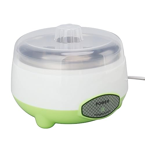 Mumusuki Joghurtbereiter, 15 W, Kompakte Griechische Joghurtbereiter-Maschine, Edelstahlbehälter für Hausgemachten DIY-Joghurt, Grün (EU-Stecker 220 V) von Mumusuki