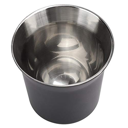 Mumusuki Kaffeetasse 304 Edelstahl Wärmeisolierte Espresso-Kaffeetasse mit doppelter Schicht für den Home Coffee Shop(Matt-schwarz) von Mumusuki