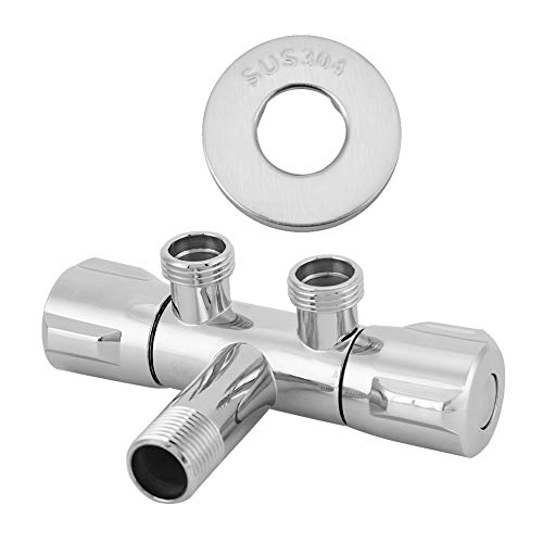 Mumusuki Kupfer Doppelschalter Auslasswinkelventil Umlenkventil Adapter Anschluss WC Bidet Dusche Wasserhahn Badezimmerzubehör G1/2 Mumusuki Kupfer Doppelschalter Auslasswinkelventil Umlenkventil Adapter Anschluss WC Bidet Dusche Wasserhahn Badezimmerzubehör G1/2 von Mumusuki
