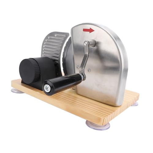 Mumusuki Manuelle Brotschneidemaschine mit Handkurbel, Dickenverstellbarer Brotschneider mit Saugnäpfen für Selbstgemachtes Sauerteigbrot, Feinkostfleisch, Obst, Gemüse Mumusuki Manuelle Brotschneidemaschine mit Handkurbel, Dickenverstellbarer Brotschneider mit Saugnäpfen für Selbstgemachtes Sauerteigbrot, Feinkostfleisch, Obst, Gemüse von Mumusuki