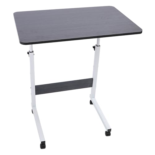 Mumusuki Nachttisch mit Rädern, Hochverstellbare Mobile TV -Tabletttisch Vielseitige Hölzerne C -förmige Bewegliche Endtisch für Home Dorm Apartment Hospital Nutzung (Black) von Mumusuki