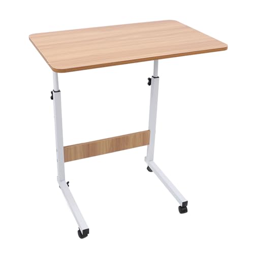 Mumusuki Nachttisch mit Rädern, Hochverstellbare Mobile TV -Tabletttisch Vielseitige Hölzerne C -förmige Bewegliche Endtisch für Home Dorm Apartment Hospital Nutzung (Walnussfarbe) von Mumusuki