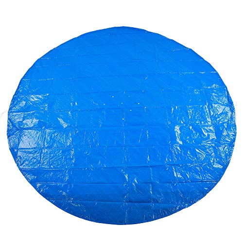 Pool Ground Cloth, runde Form PE wasserdicht regenstaubdicht Schwimmbadabdeckung Schutzstoffzubehör für Schwimmbäder Blau(210cm) von Mumusuki