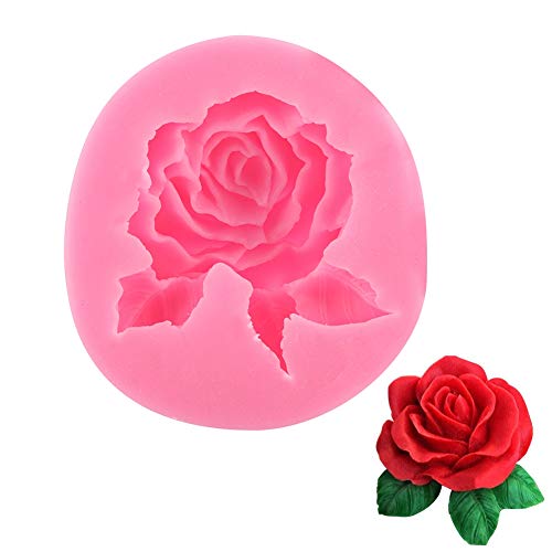 Silikonform Backzubehör,Rose Form Silikon Kuchen Cookie DIY Hochzeit Dekorieren Fondant Candy Schokoladenformen Tool für Fondant Kuchen Schokolade Süßigkeiten Eiswürfel von Mumusuki