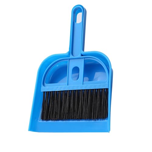 Mumusuki Tragbare Kompakte Staubpfanne und Handbesen, Mini -Staubpan und Bürstenset mit Nesting -Snap auf Design für Schreibtisch, Zuhause, Campingzelt (Blau (Silikon)) von Mumusuki