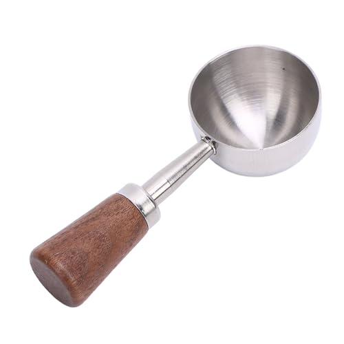 Mumusuki Vintage -Kaffee -Messlöffel, 304 Edelstahlkaffee Kaffee mit Holzgriff Zum Schaufeln der Messung von Kaffeee und Mehr (S 15ml Silber) von Mumusuki