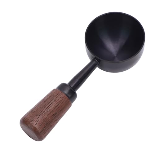 Mumusuki Vintage -Kaffee -Messlöffel, 304 Edelstahlkaffee Kaffee mit Holzgriff Zum Schaufeln der Messung von Kaffeee und Mehr (S 15ml schwarz) von Mumusuki