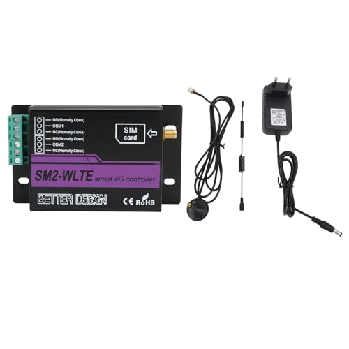 SM2 WLTE EA 2-Kanal-4G-SMS-Alarm-Controller, APP-WEB-Temperatur-Feuchtigkeits-Verknüpfung, Stromausfallalarm für Relaisschalter, Aluminiummaterial von Mumusuki