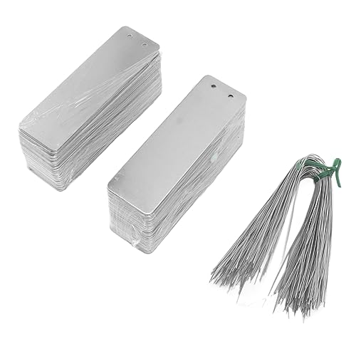Wasserdichte Aluminium-Pflanzenanhänger, Doppelseitig Beschreibbare Baum-Identifikationsanhänger, 100 Stück, Design mit Doppelten Ösen für die Gartenarbeit Im Freien Wasserdichte Aluminium-Pflanzenanhänger, Doppelseitig Beschreibbare Baum-Identifikationsanhänger, 100 Stück, Design mit Doppelten Ösen für die Gartenarbeit Im Freien von Mumusuki
