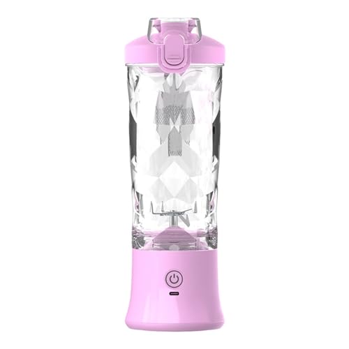 Wiederaufladbarer tragbarer Mixer, Reise-Entsafter, 600 ml Kapazität, Entsafter für Smoothie- und Fitness-Enthusiasten, Eiszerkleinerung von Mumuve