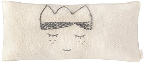 Muna Home Kissen Prinz/Prinzessin, Woll-Mischgewebe, Weiß/Grau, 60 x 30 x 1 cm, 1 Einheiten von Muna Home