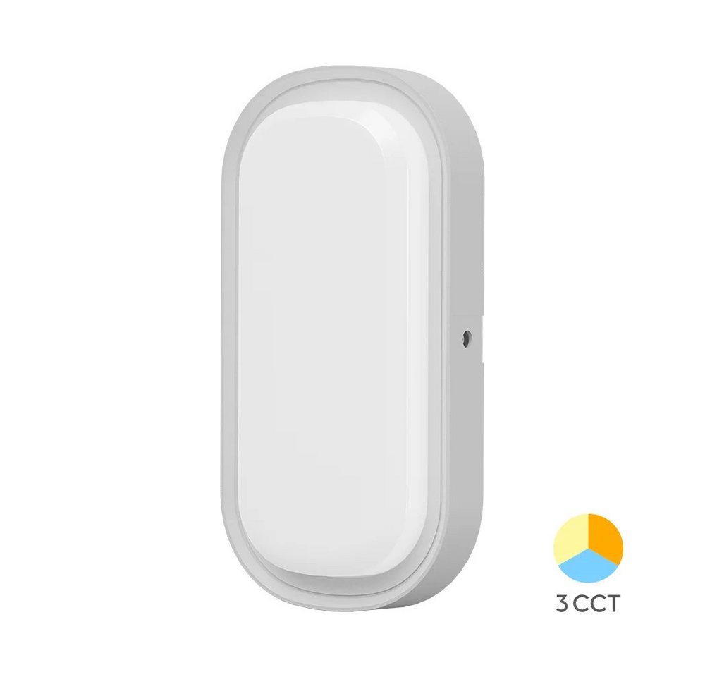 Mundotec LED Außen-Wandleuchte LED Außenbeleuchtung 18W Rund/Oval IP65 CCT 3 Farbstufen von Mundotec