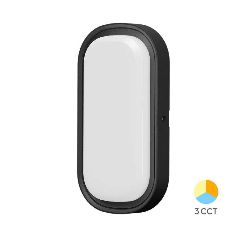 Mundotec LED Außen-Wandleuchte LED Außenbeleuchtung 18W Rund/Oval IP65 CCT 3 Farbstufen von Mundotec