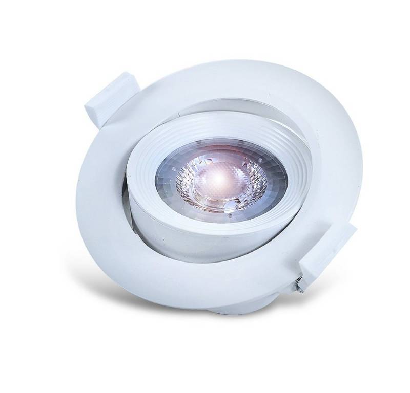 Mundotec LED Einbaustrahler Schwenkbar inkl. 5W / 7W LED Leuchtmittel warmweiß 400lm 230V von Mundotec