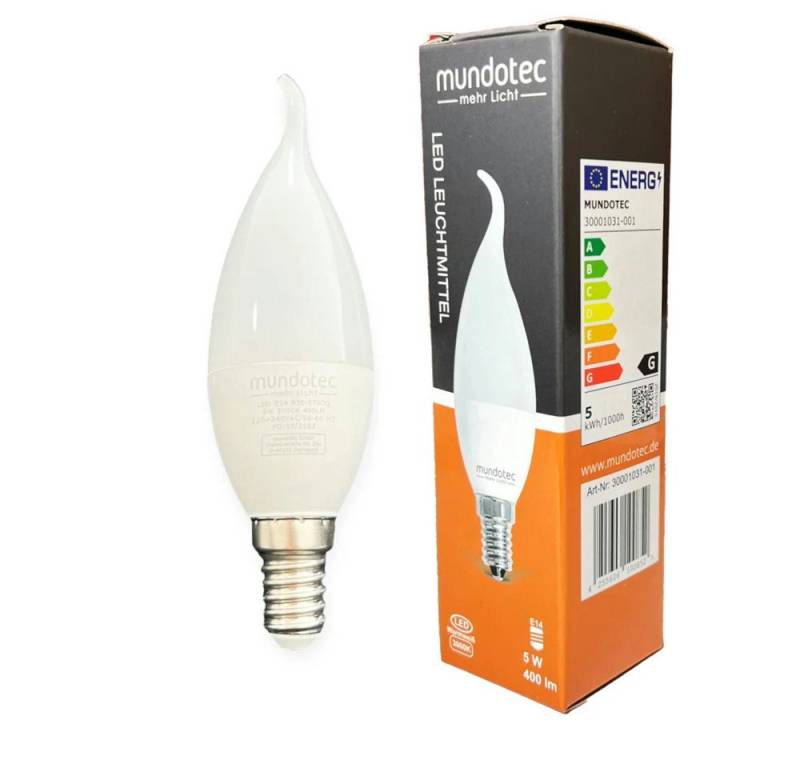 Mundotec LED-Leuchtmittel LED Leuchtmittel E14 Flamme 5 Watt von Mundotec