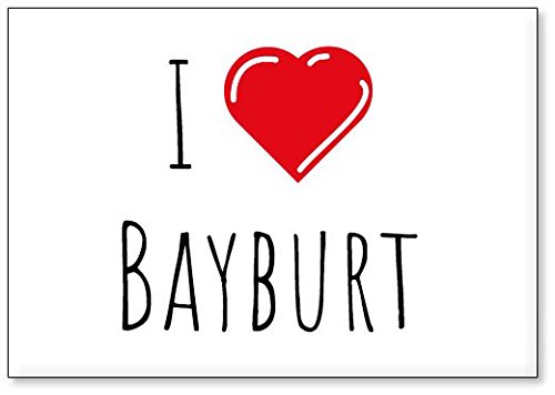 Mundus Souvenirs - Ich Liebe Bayburt, Kühlschrankmagnet (Design 3) von Mundus Souvenirs