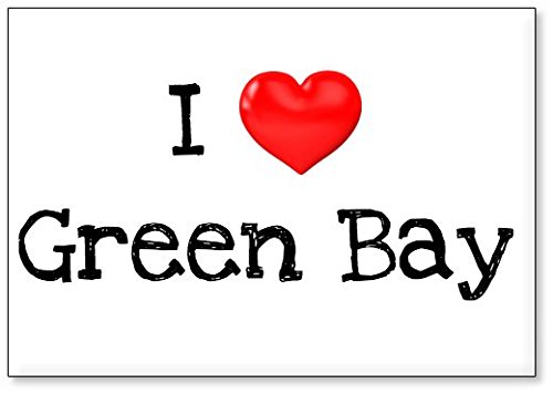 Mundus Souvenirs - Ich Liebe Green Bay, Kühlschrankmagnet (Design 3) von Mundus Souvenirs