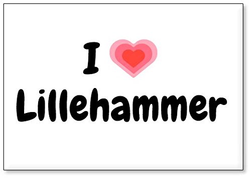 Mundus Souvenirs - Ich Liebe Lillehammer, Kühlschrankmagnet (Design 3) von Mundus Souvenirs