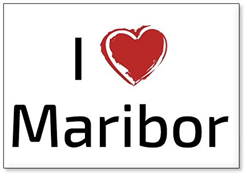 Mundus Souvenirs - Ich Liebe Maribor, Kühlschrankmagnet (Design 3) von Mundus Souvenirs