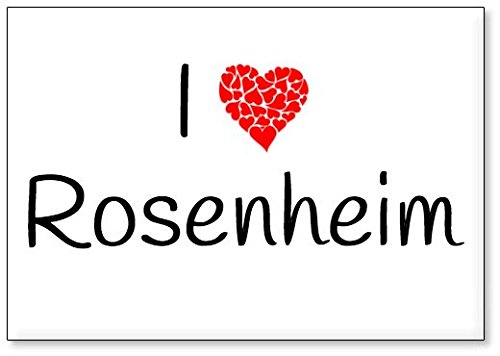 Mundus Souvenirs - Ich Liebe Rosenheim, Kühlschrankmagnet (Design 3) von Mundus Souvenirs