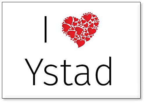 Mundus Souvenirs - Ich Liebe Ystad, Kühlschrankmagnet (Design 1) von Mundus Souvenirs