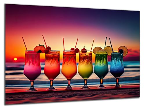 Munera Design - Bild 30x40 - Cocktails Sonnenuntergang - Wand-Bilder Küche Ess-Zimmer von Munera Design