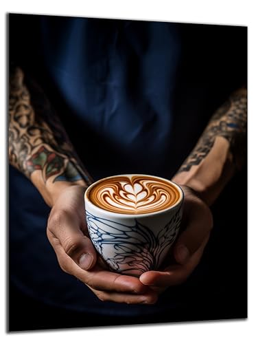 Munera Design - Bild 30x40 - Mann Tasse Kaffee - Wand-Bilder Küche Ess-Zimmer von Munera Design
