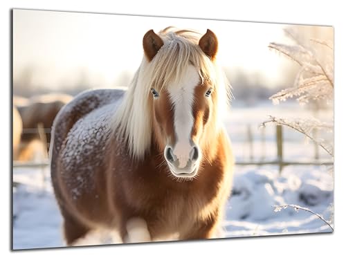 Munera Design - Bild 30x40 - Pferd Pferde-Bilder im Winter - Wand-Bilder Wohnzimmer von Munera Design