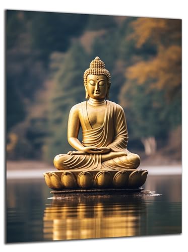 Munera Design - Bild 40x60 - Buddha-Figur im Wasser - Wand-Bilder Wohnzimmer von Munera Design