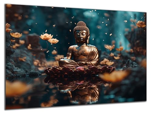 Munera Design - Bild 56x84 - Buddha Blumenmeer - Wand-Bilder Wohnzimmer von Munera Design