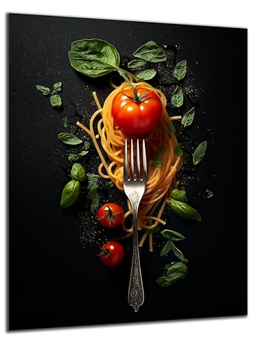Munera Design - Bild 56x84 - Gabel Pasta Tomate - Wand-Bilder Küche Ess-Zimmer von Munera Design