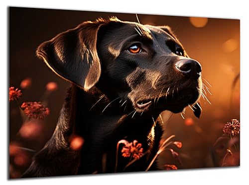 Munera Design - Bild 56x84 - Labrador Retriever Hund in Natur - Wand-Bilder Wohnzimmer von Munera Design