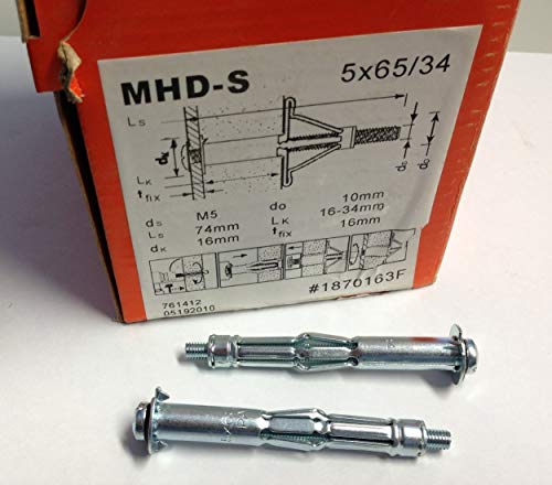 MUNGO 1870163 MHD-S M 5 x63 /32 Hohlraumdübel, 5x63 mm, 100 Stück von Mungo